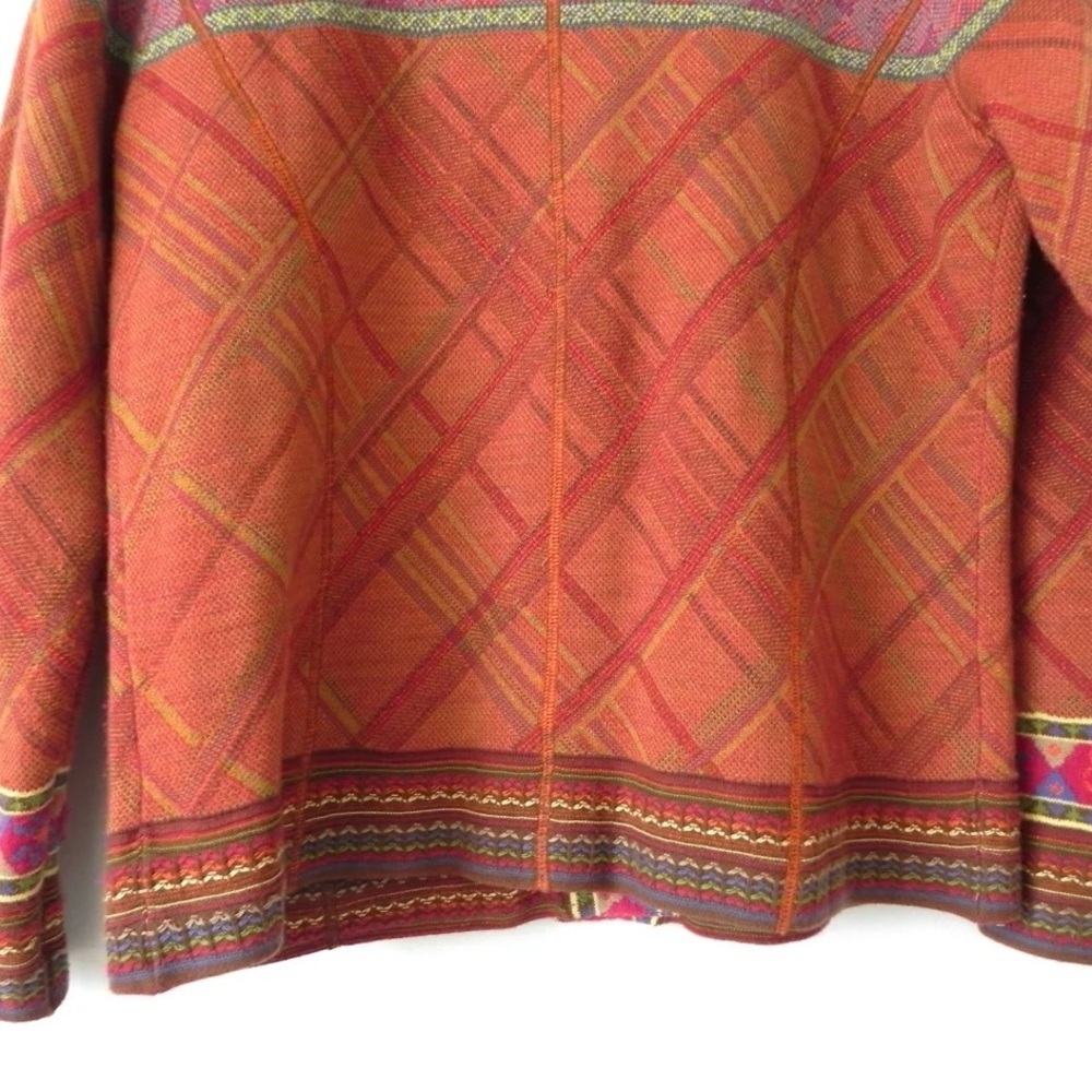Coldwater Creek Jacket Vintage Style Wool Blend Pockets Multi-Color - Picture 7 of 9